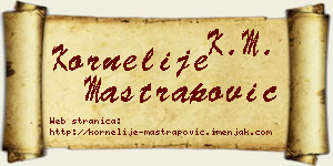 Kornelije Maštrapović vizit kartica